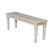 International Concepts Farmhouse Bench, Unfinished BE-47